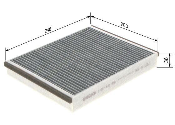 BOSCH 1 987 432 598 Filter Innenraumluft