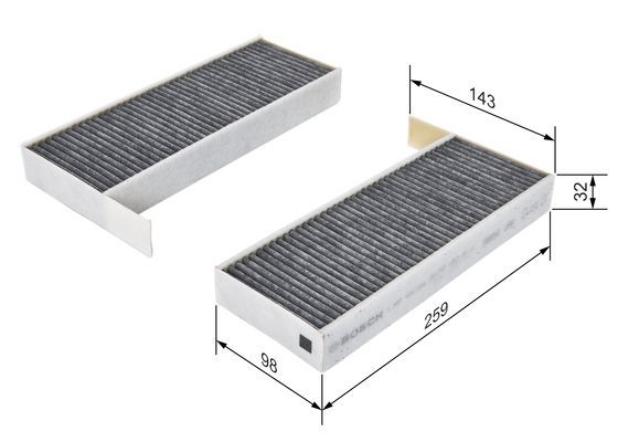 BOSCH 1 987 435 525 Filter Innenraumluft