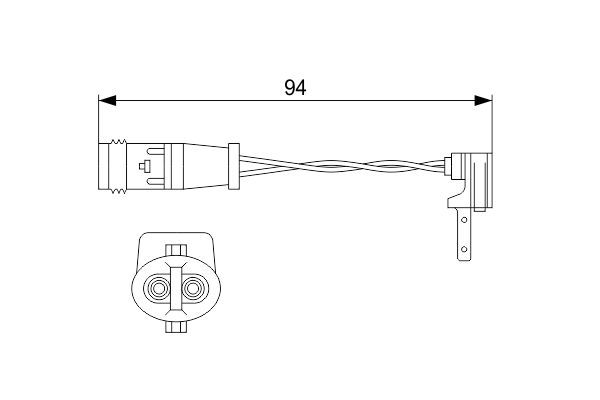 BOSCH 1 987 474 553 Warnkontakt Bremsbelagverschleiß