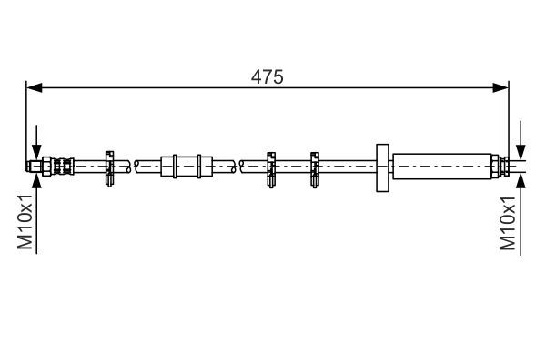 BOSCH 1 987 476 329 Bremsschlauch