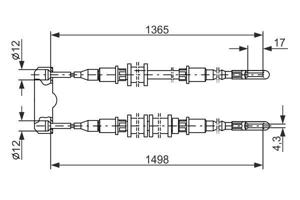 BOSCH 1 987 477 130 Seilzug Feststellbremse