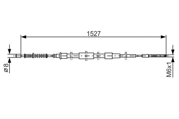 BOSCH 1 987 477 164 Seilzug Feststellbremse