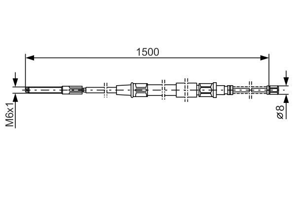 BOSCH 1 987 477 168 Seilzug Feststellbremse