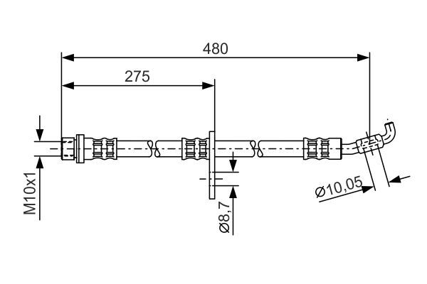 BOSCH 1 987 476 757 Bremsschlauch