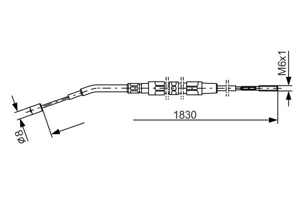 BOSCH 1 987 477 008 Seilzug Feststellbremse