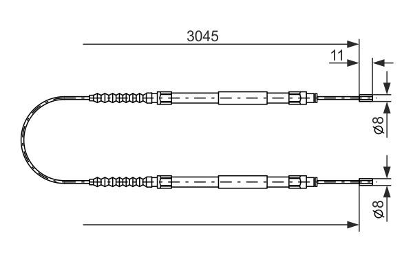 BOSCH 1 987 477 115 Seilzug Feststellbremse