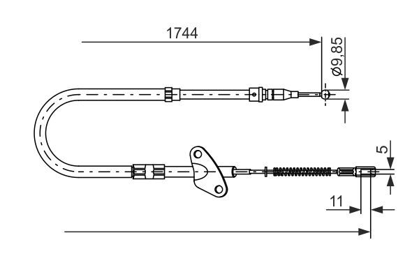 BOSCH 1 987 477 121 Seilzug Feststellbremse