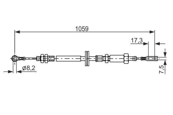 BOSCH 1 987 477 114 Seilzug Feststellbremse