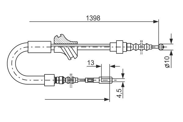 BOSCH 1 987 477 200 Seilzug Feststellbremse