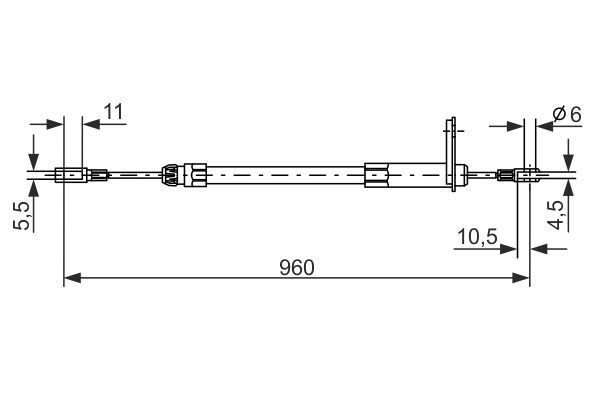 BOSCH 1 987 477 219 Seilzug Feststellbremse