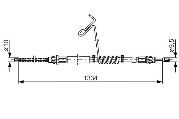 BOSCH 1 987 477 177 Seilzug Feststellbremse