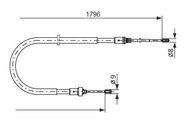 BOSCH 1 987 477 235 Seilzug Feststellbremse