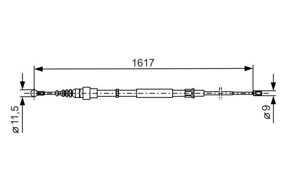 BOSCH 1 987 477 255 Seilzug Feststellbremse