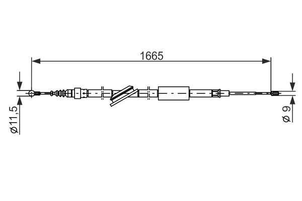 BOSCH 1 987 477 249 Seilzug Feststellbremse