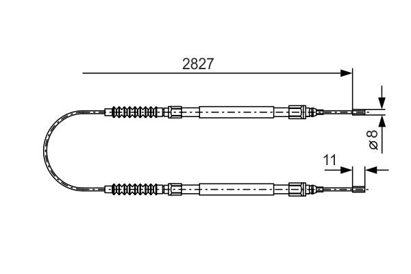 BOSCH 1 987 477 263 Seilzug Feststellbremse