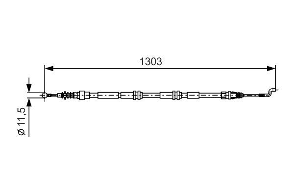 BOSCH 1 987 477 260 Seilzug Feststellbremse