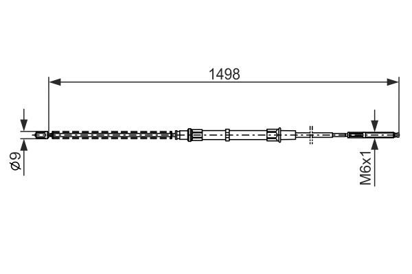 BOSCH 1 987 477 338 Seilzug Feststellbremse