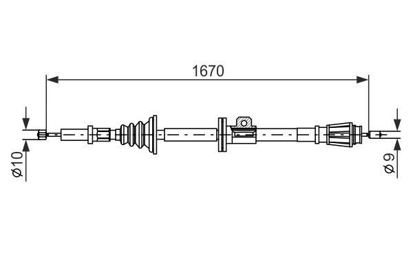 BOSCH 1 987 477 357 Seilzug Feststellbremse