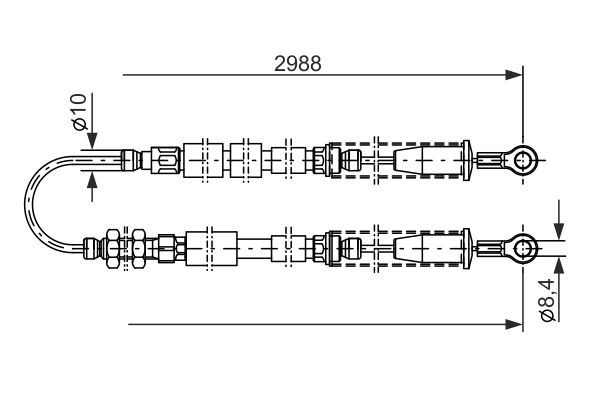 BOSCH 1 987 477 381 Seilzug Feststellbremse