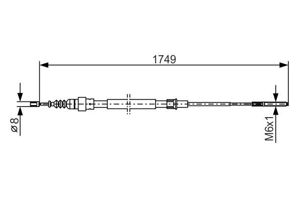 BOSCH 1 987 477 321 Seilzug Feststellbremse