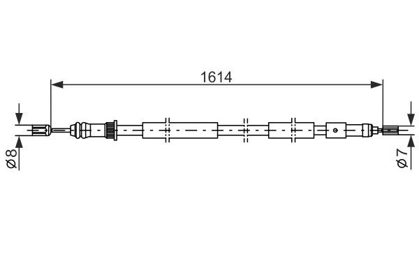 BOSCH 1 987 477 432 Seilzug Feststellbremse