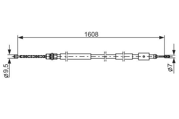 BOSCH 1 987 477 435 Seilzug Feststellbremse