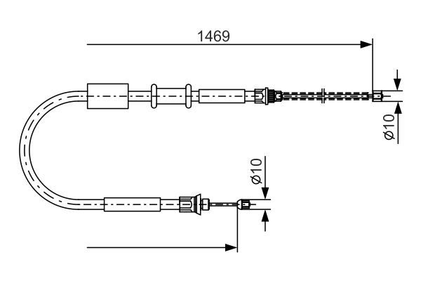 BOSCH 1 987 477 383 Seilzug Feststellbremse