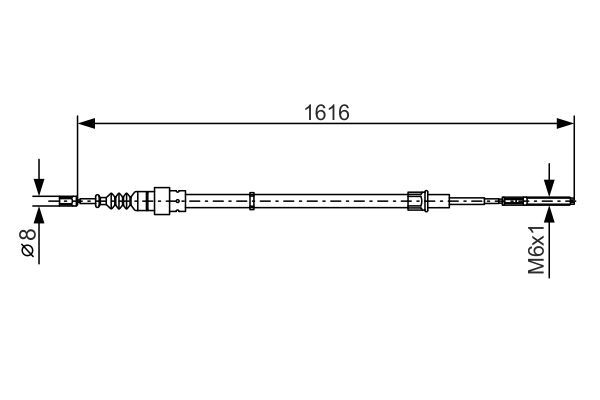 BOSCH 1 987 477 393 Seilzug Feststellbremse