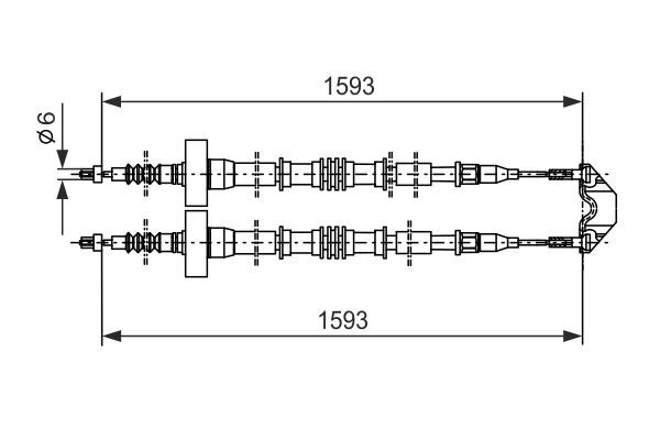 BOSCH 1 987 477 527 Seilzug Feststellbremse