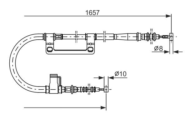 BOSCH 1 987 477 502 Seilzug Feststellbremse