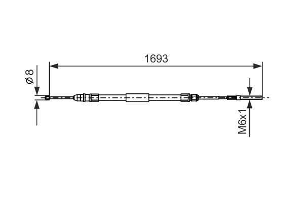 BOSCH 1 987 477 532 Seilzug Feststellbremse