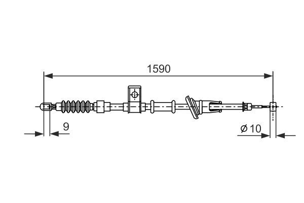 BOSCH 1 987 477 530 Seilzug Feststellbremse