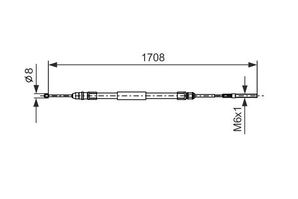 BOSCH 1 987 477 531 Seilzug Feststellbremse