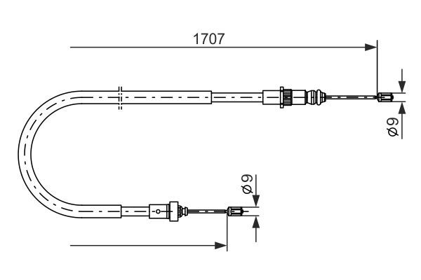 BOSCH 1 987 477 587 Seilzug Feststellbremse