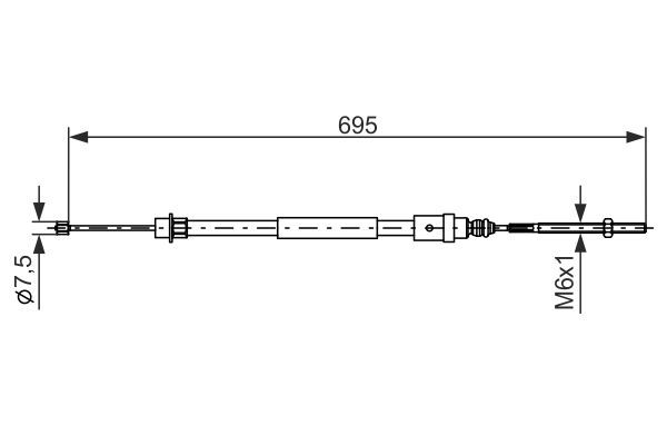 BOSCH 1 987 477 572 Seilzug Feststellbremse