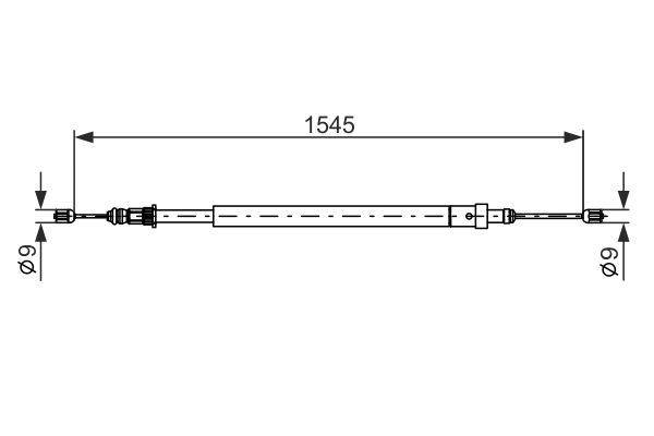 BOSCH 1 987 477 583 Seilzug Feststellbremse