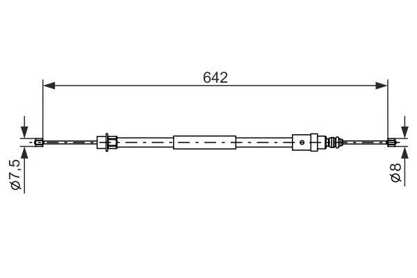 BOSCH 1 987 477 573 Seilzug Feststellbremse