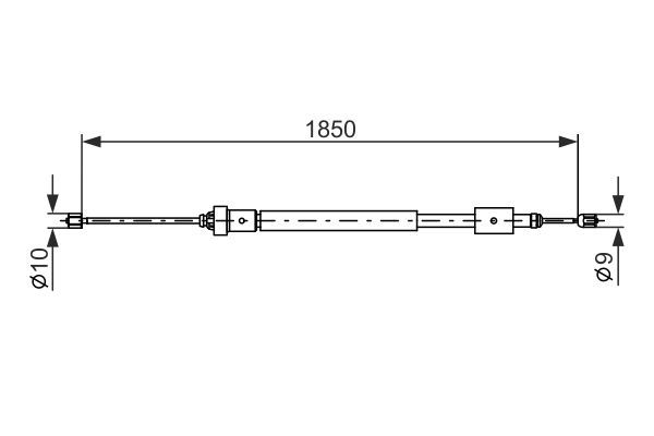 BOSCH 1 987 477 595 Seilzug Feststellbremse