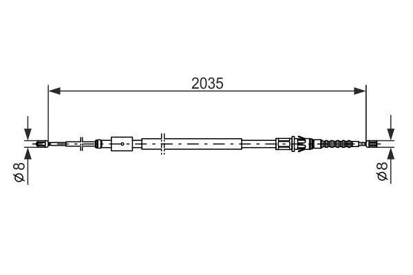 BOSCH 1 987 477 598 Seilzug Feststellbremse