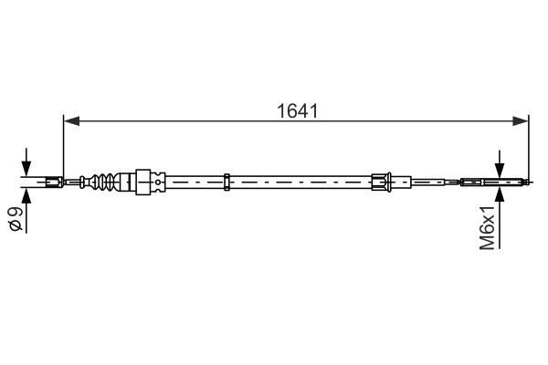 BOSCH 1 987 477 627 Seilzug Feststellbremse