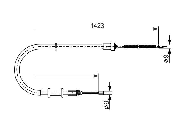 BOSCH 1 987 477 632 Seilzug Feststellbremse