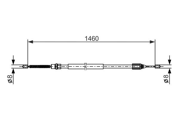 BOSCH 1 987 477 646 Seilzug Feststellbremse