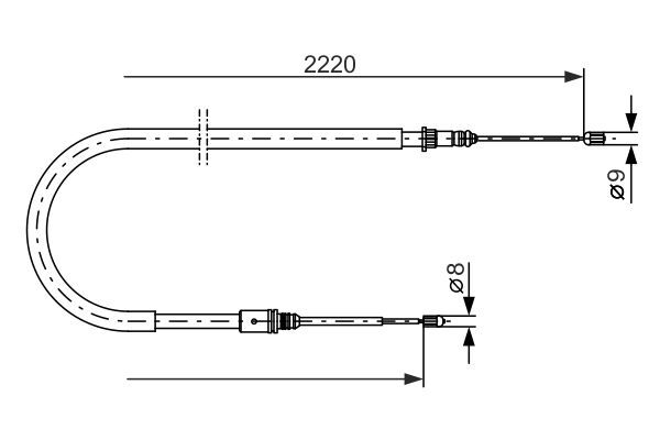 BOSCH 1 987 477 652 Seilzug Feststellbremse