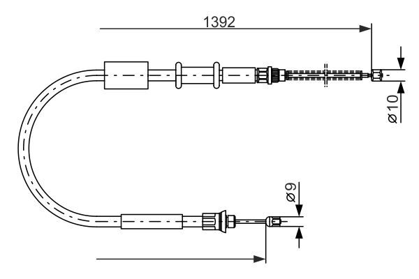 BOSCH 1 987 477 656 Seilzug Feststellbremse