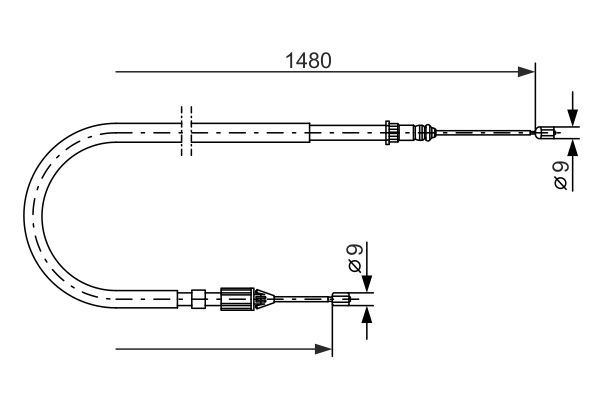 BOSCH 1 987 477 653 Seilzug Feststellbremse