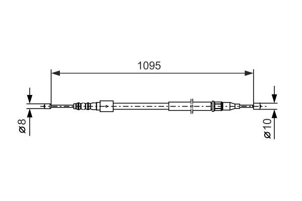 BOSCH 1 987 477 660 Seilzug Feststellbremse