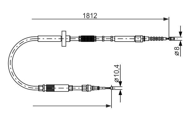 BOSCH 1 987 477 659 Seilzug Feststellbremse