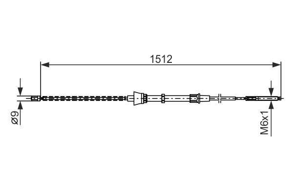 BOSCH 1 987 477 679 Seilzug Feststellbremse