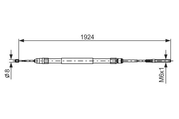 BOSCH 1 987 477 693 Seilzug Feststellbremse