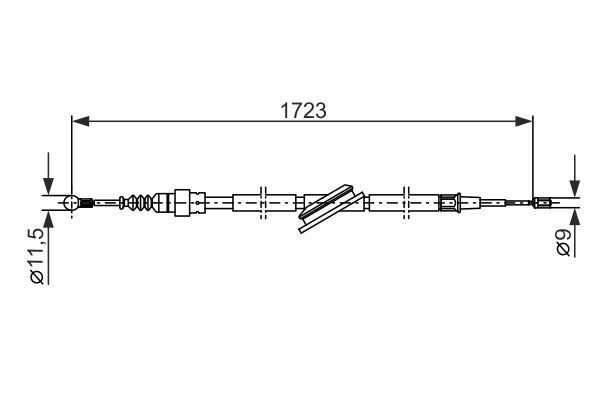 BOSCH 1 987 477 686 Seilzug Feststellbremse